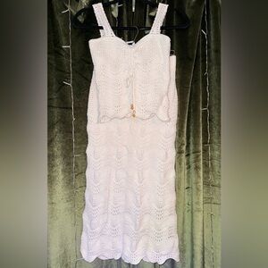 Rachael Zoe Crochet skirt and top set - XS